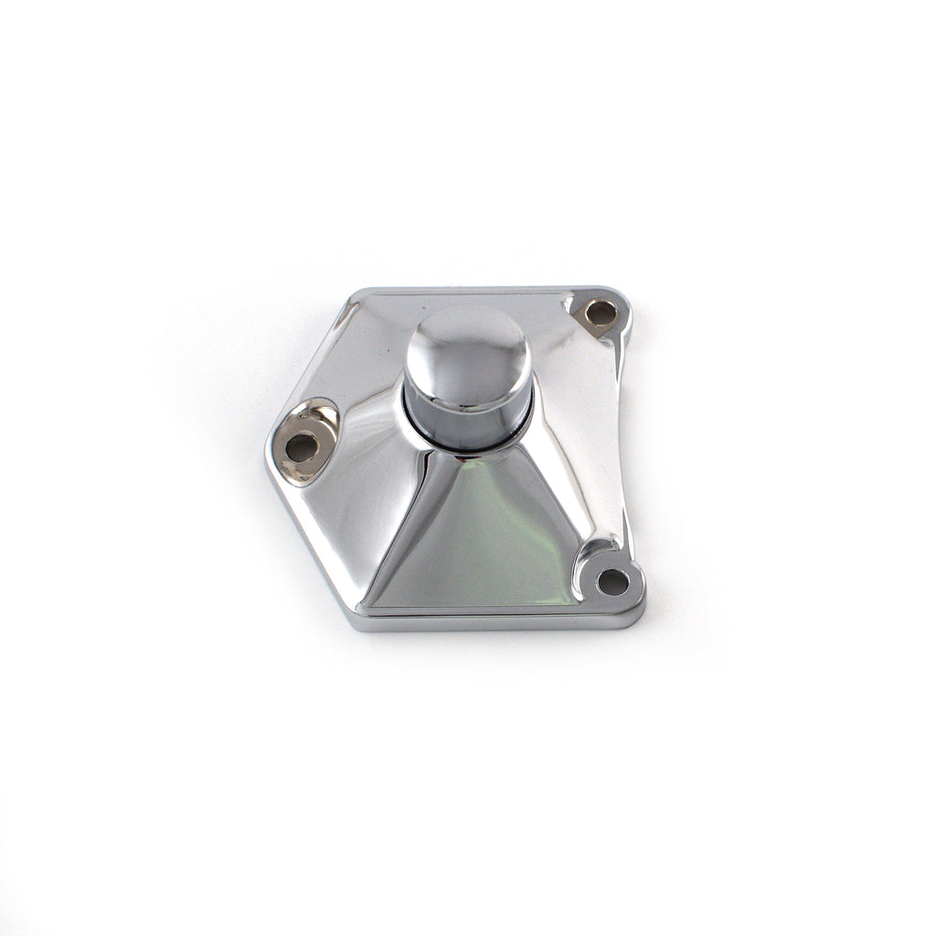 Chrome Solenoid Cover with Starter Push Button for Big Twin