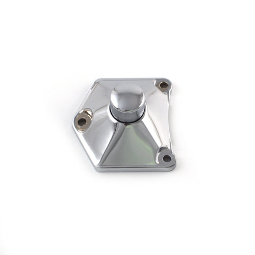 Chrome Solenoid Cover with Starter Push Button for Big Twin