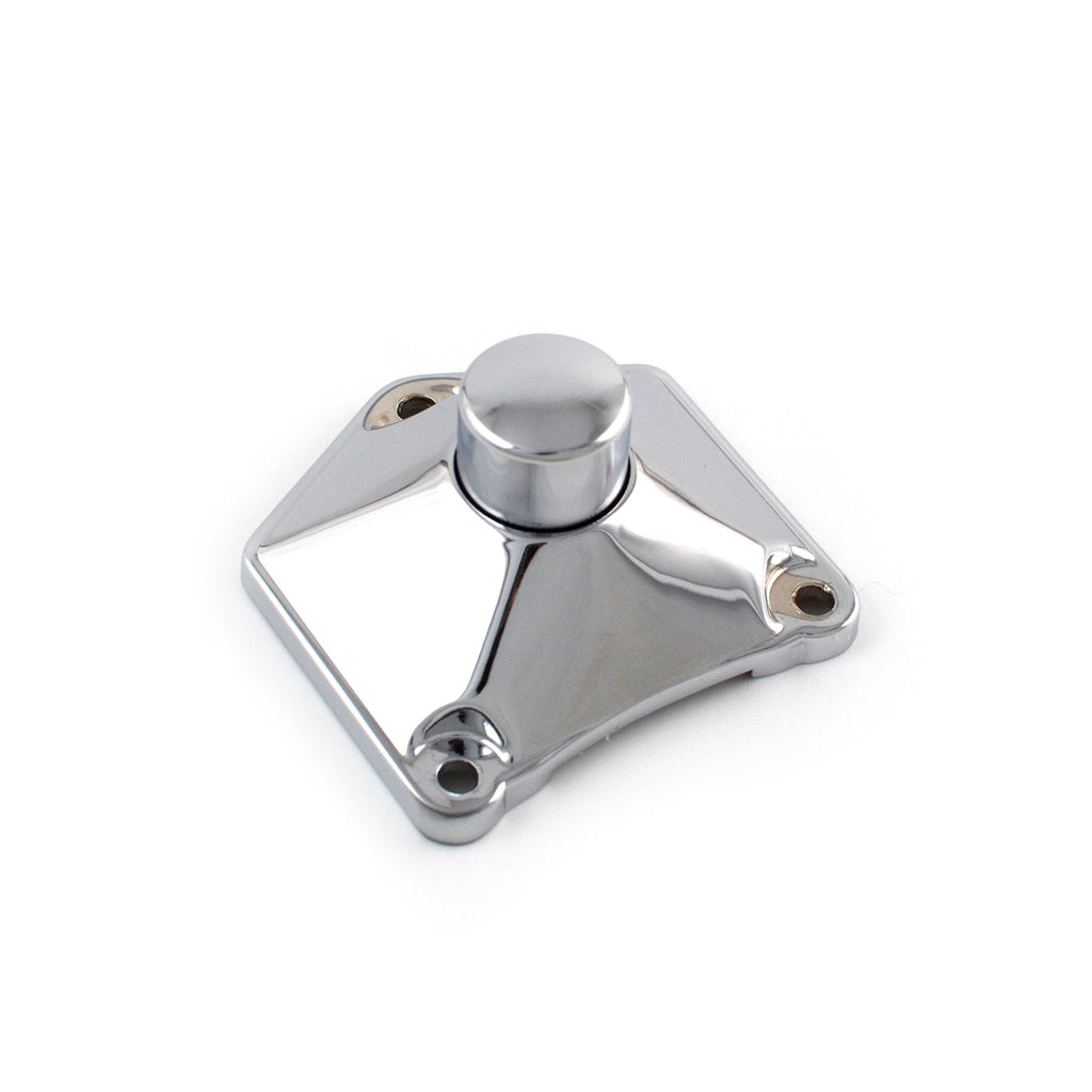 Chrome Solenoid Cover with Starter Push Button for Big Twin