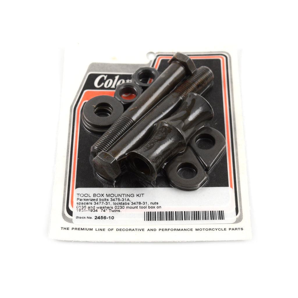 Tool Box Mounting Kit Parkerized 1931-1934 Harley Twins 3475-31A