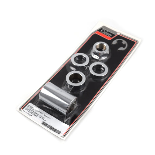 Chrome Rear Axle Nut Spacer Kit 2008-Up Softail 41242-08