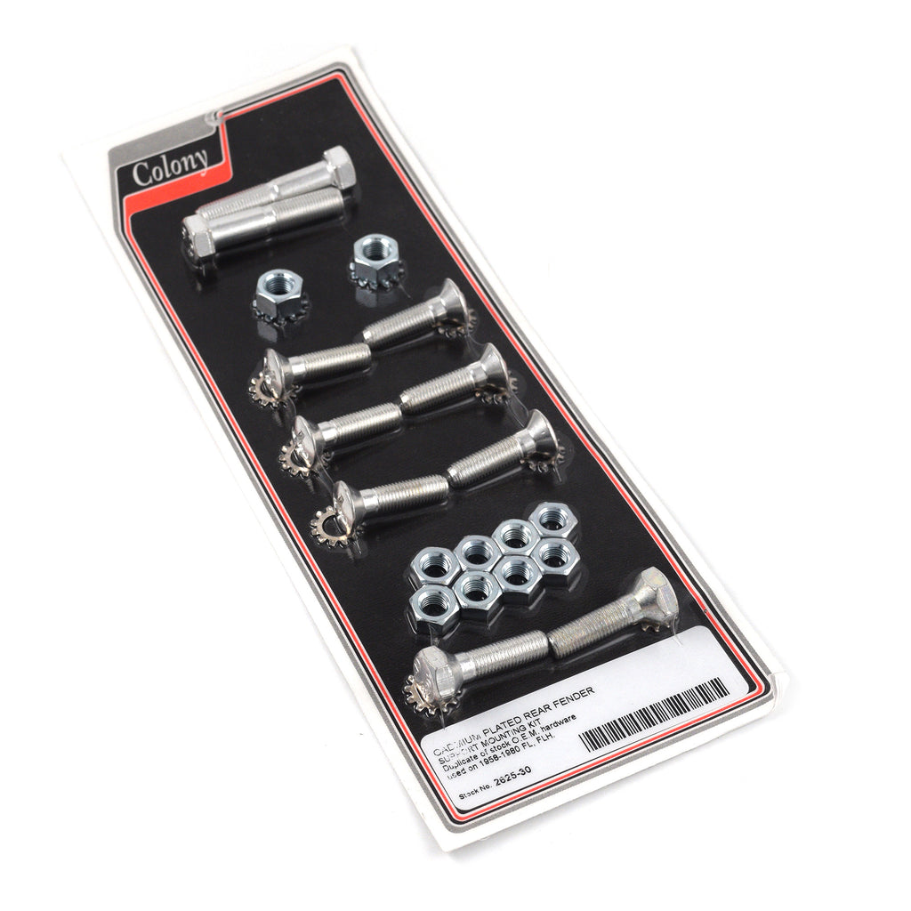 Rear Fender Support Mounting Kit Cadmium 1958-1980 FL FLH 8879-30