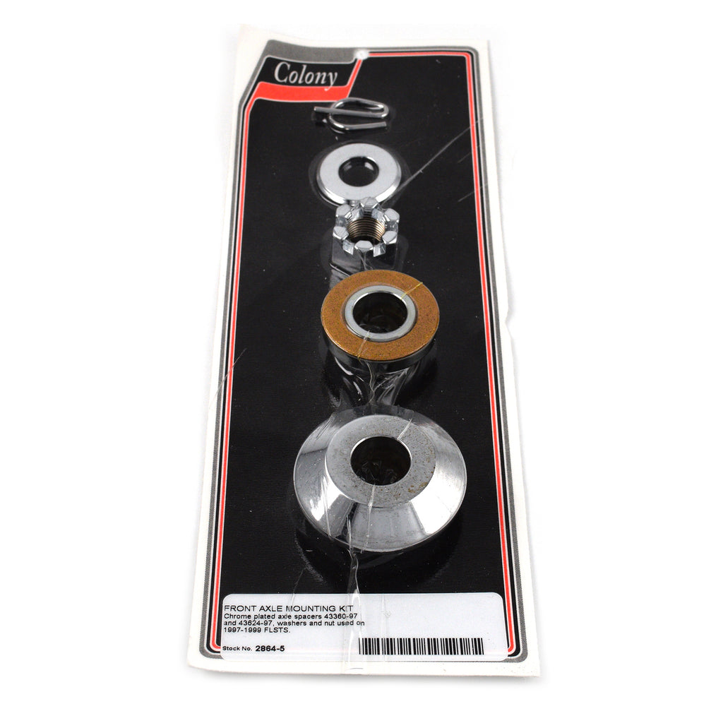 Front Axle Mounting Kit Chrome Smooth 1997-1999 FLSTS 43360-97