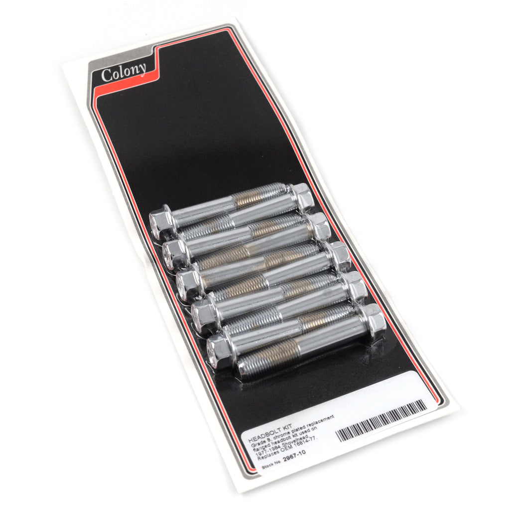 Grade 8 Chrome Flanged Head Bolts Shovelhead 1977-1984 16814-77