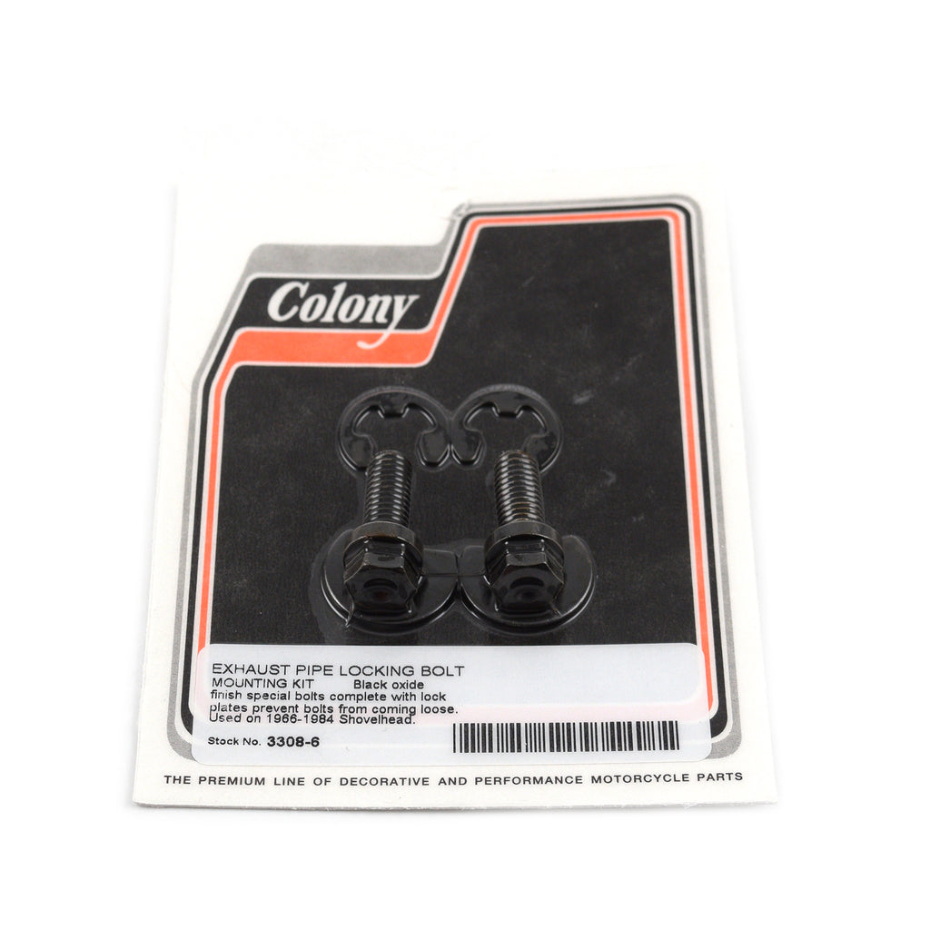 Locking Exhaust Bolt Kit for Harley Shovelhead 1966-1984
