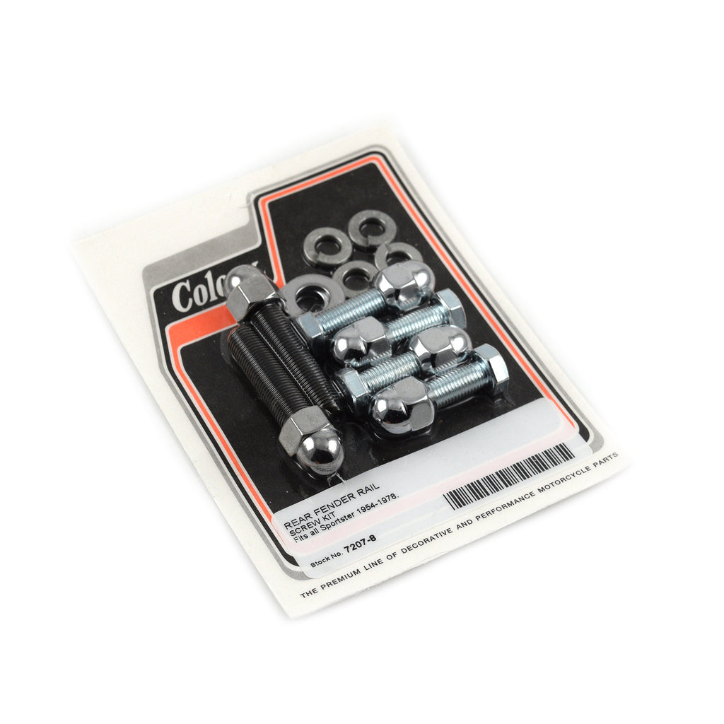 Chrome Rear Fender Rail Mounting Kit for Harley Sportster FX
