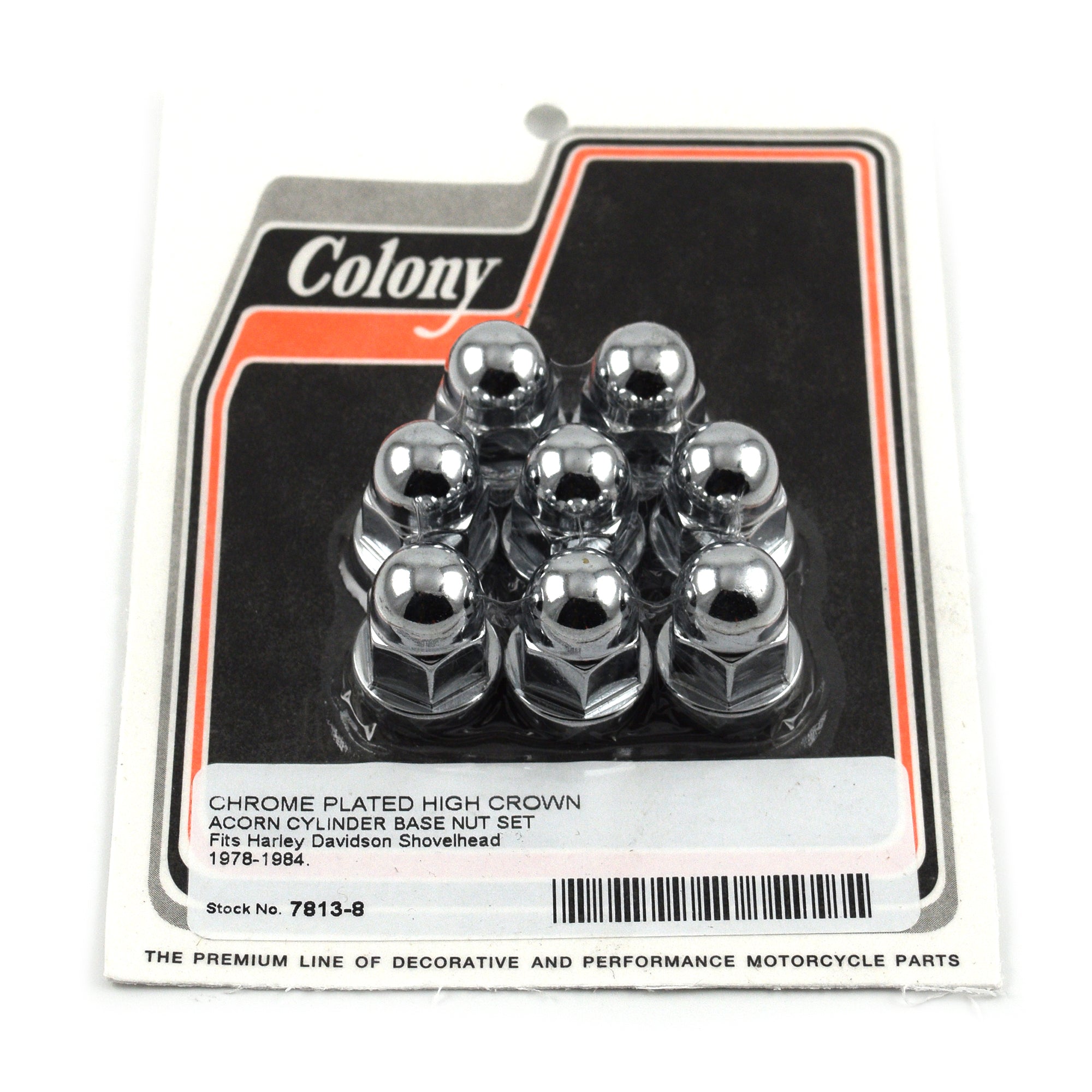 Chrome Cylinder Base Nut Kit 16838-78 for Harley Shovelhead