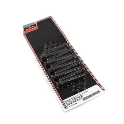 Big Bore Head Bolt Kit 12 Point Black for Harley Panhead Shovelhead