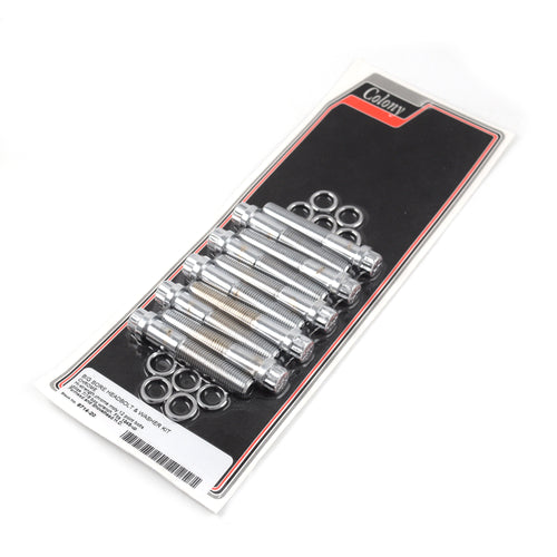 Big Bore Head Bolt Kit 12 Point Chrome 16814-48 for Harley Panhead Shovelhead